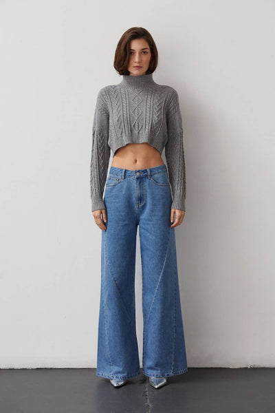 Cable Knit Crop Top