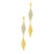 14k Gold Plated Long Diamond Drop Earrings