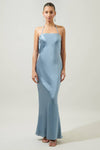 Infinite Open Back Satin Maxi Dress