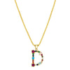 Multi Color Initial Necklace