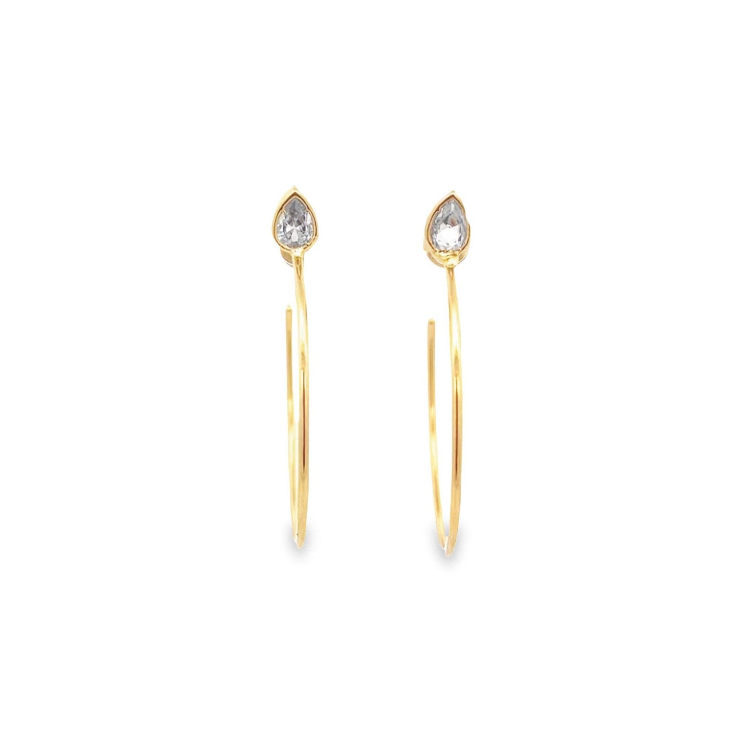 Open Stud Hoop Earrings