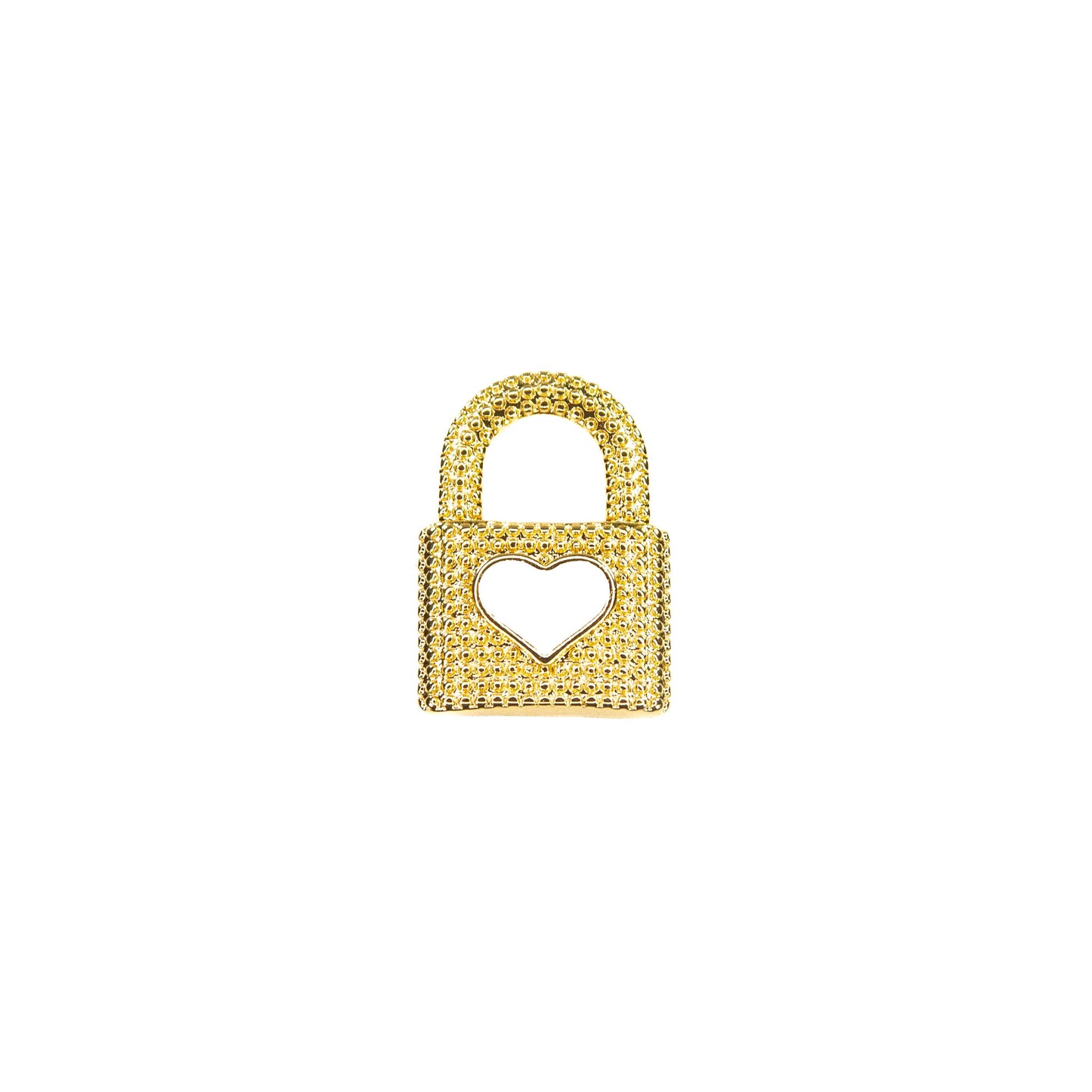 Heart Lock Necklace Bracelet Charms: Neon Yellow