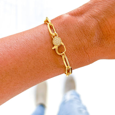 Gold Paperclip Bracelet