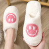 Smiley Face Fuzzy Slippers