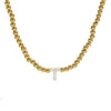 Initial Gold Bead Shell Necklace