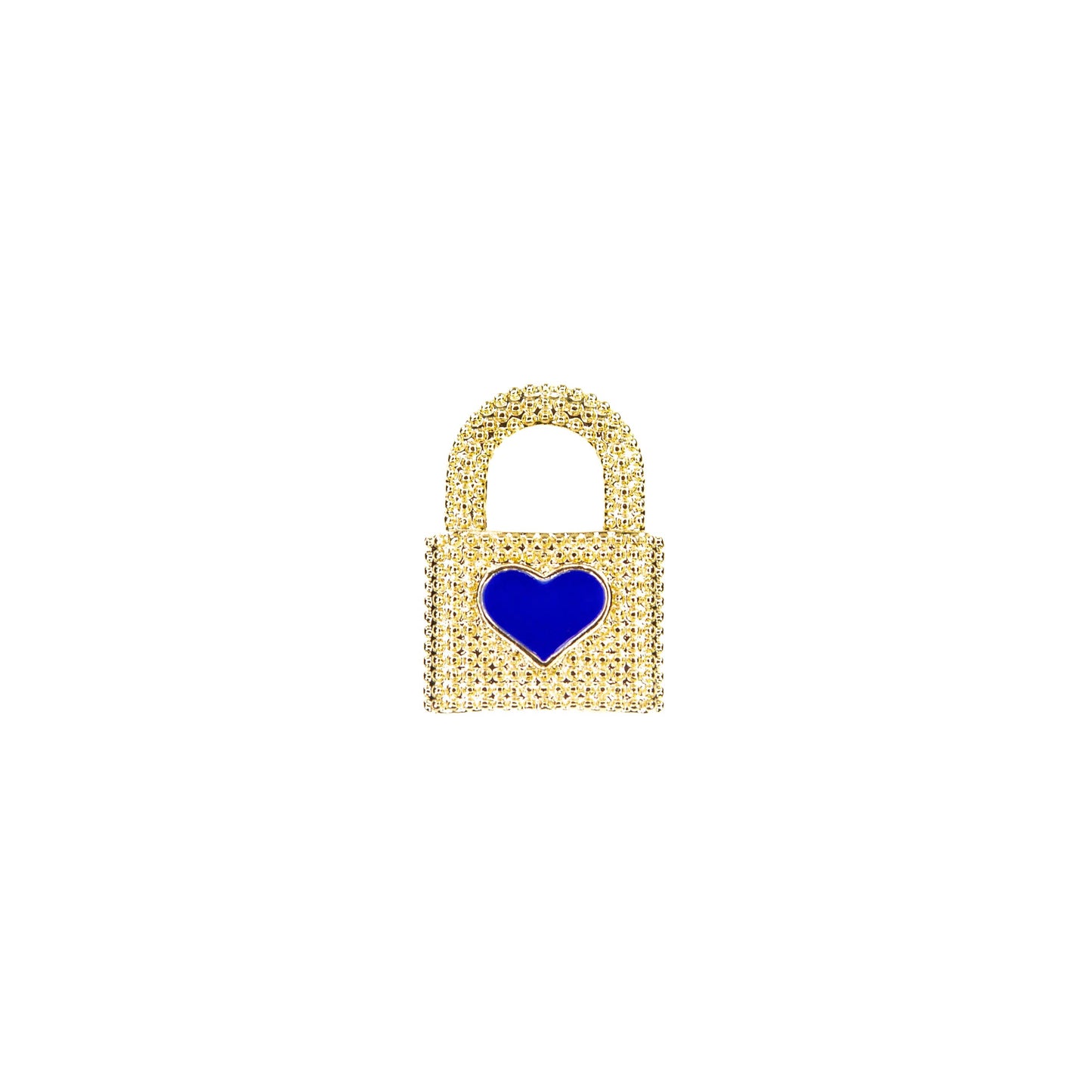 Heart Lock Necklace Bracelet Charms: Neon Yellow