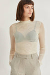 Ramona Mock Neck Mesh Top