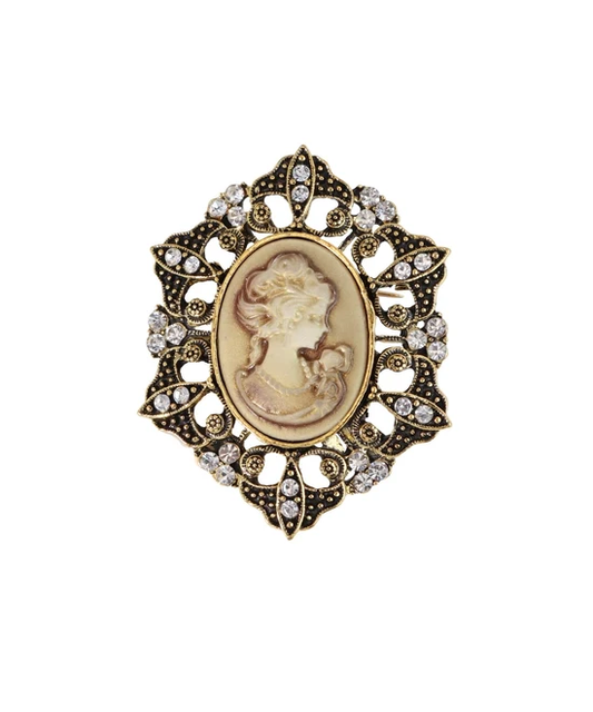 Hepburn Cameo Brooch