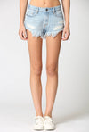 Super Frayed Denim Shorts