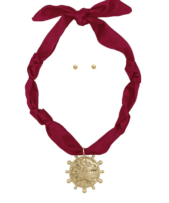 Gamecock Scarf Necklace