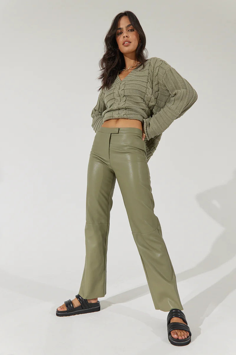 Influencer Leatherette Pants