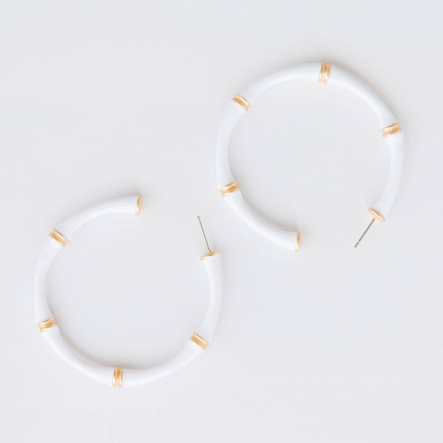 Charleston Bamboo Hoop Earrings