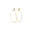 Open Stud Hoop Earrings